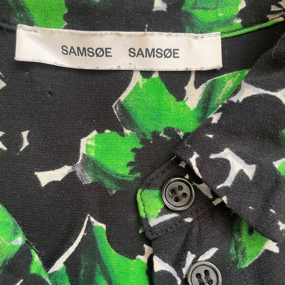Samsoe Samsoe button-down with black and green floral print - Picture 5 of 9